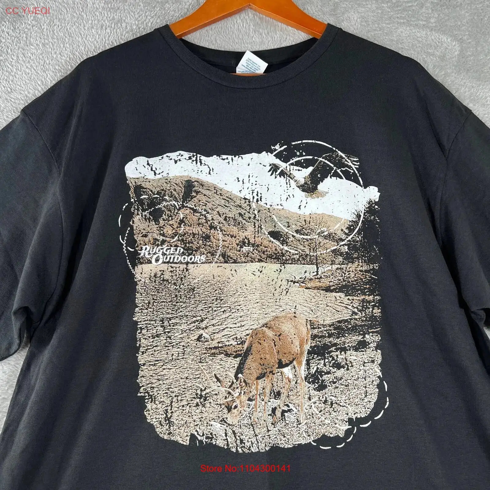 Hunting Outdoor Rug - T-shirt robuste pour homme, taille 2XL,