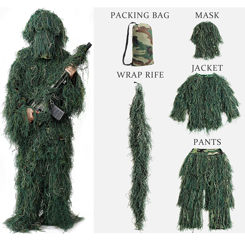 5 pièces adulte Ghillie costum - Hunting Outdoor Clothing avis et prix