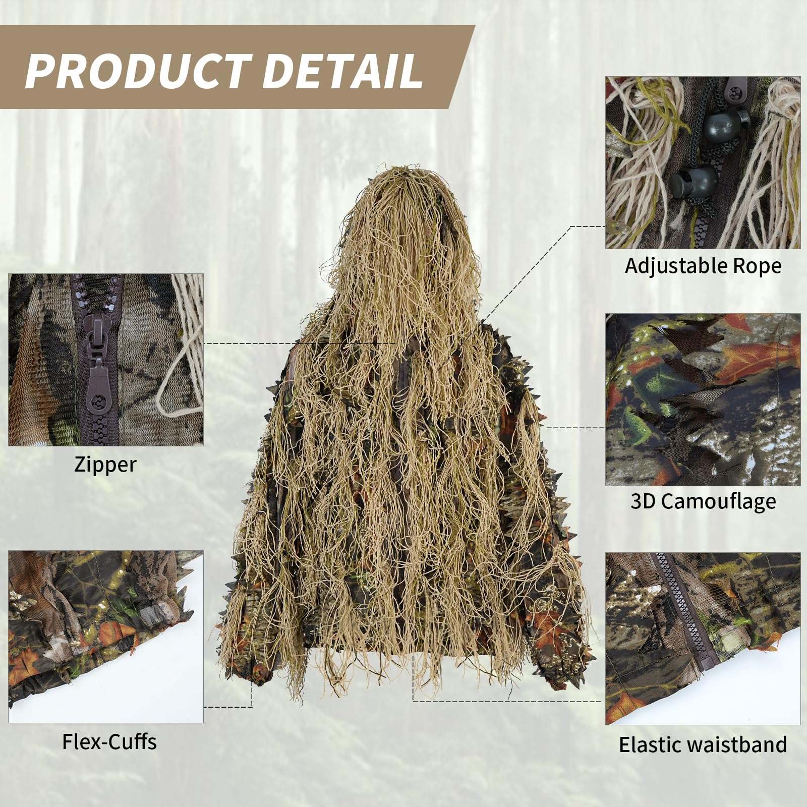 JOAXOR Ghillie costume Gilly c - Hunting Outdoor Clothing avis et prix